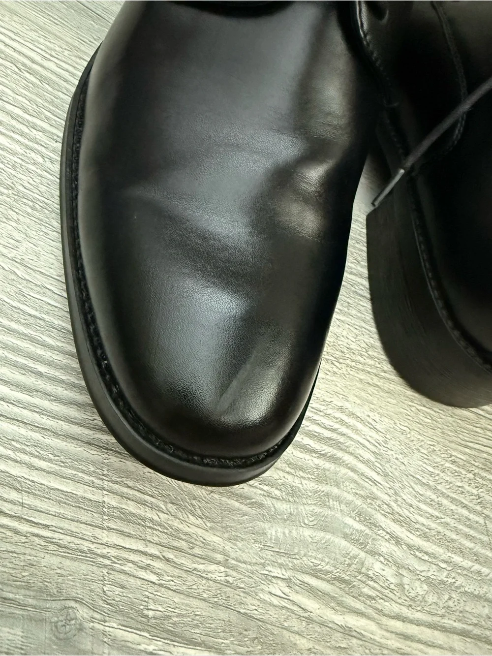 J F Corvus Classic Black Derby Shoes - Men's Dress Oxfords size 9.5